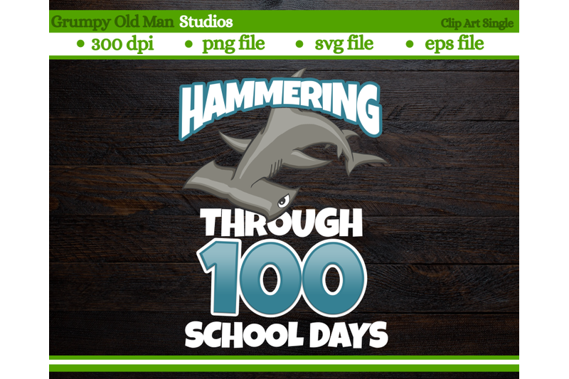 hammering-through-100-school-days-hammerhead-shark