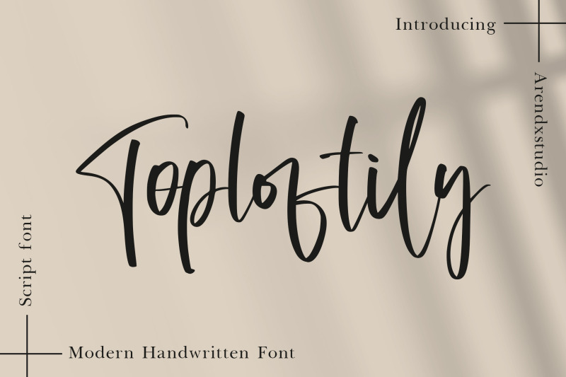 toploftily-modern-handwritten-font