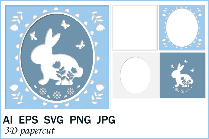 easter-bunny-holiday-card-template-cut-out-of-paper-svg