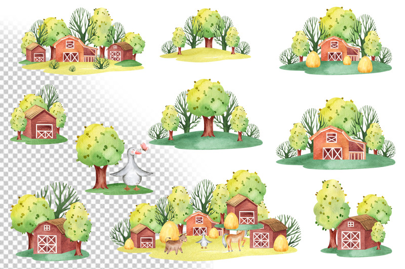 watercolor-illustrations-32-png-files-transparent-background