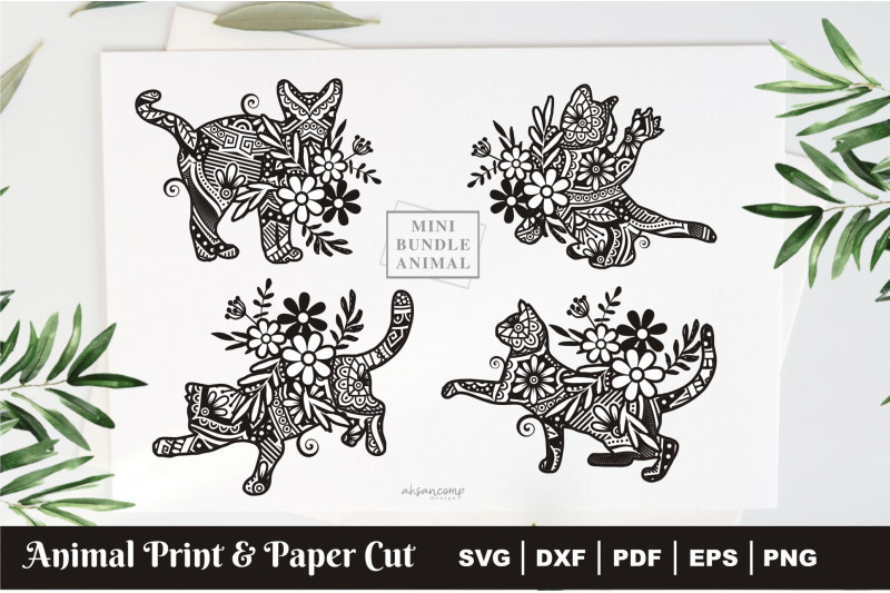 cat-mandala-with-flower-paper-cut-amp-print-vector