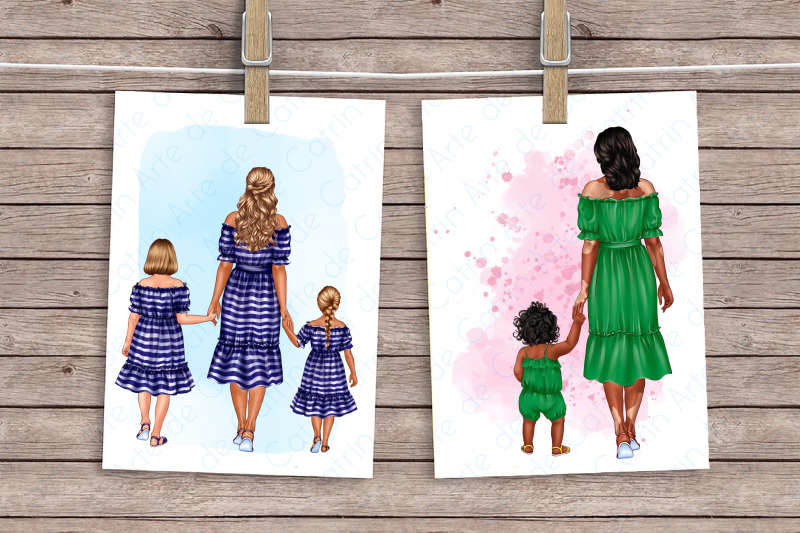 mom-and-daughters-clipart-best-mom-mothers-day-clipart-family-look