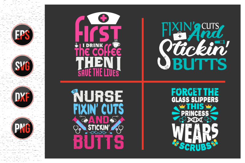 nurses-lettering-svg-design-bundle