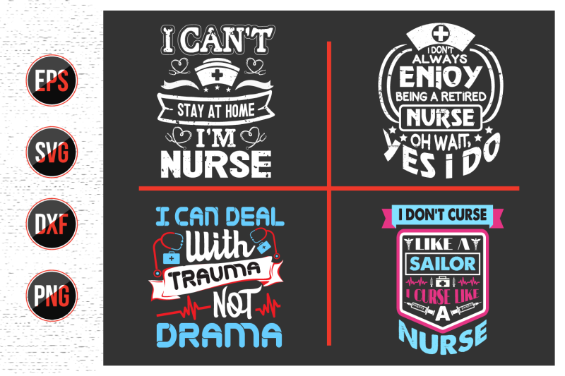 nurses-lettering-svg-design-bundle