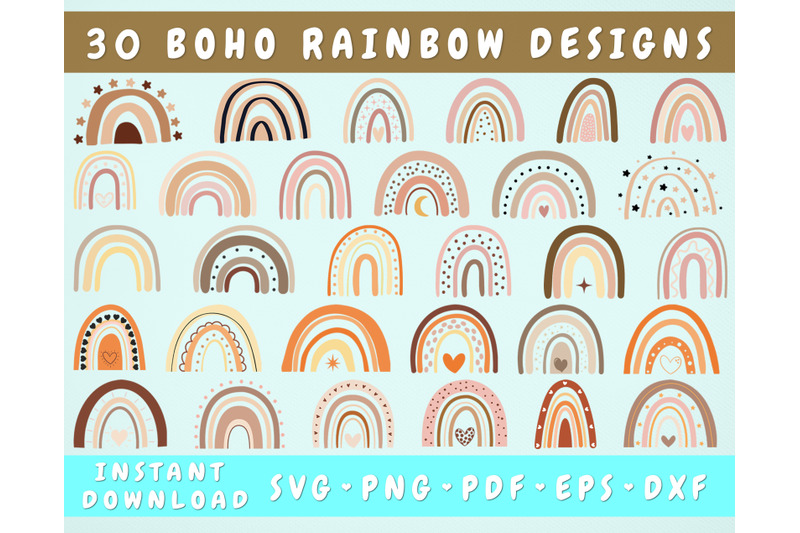 boho-rainbow-svg-bundle-30-designs-rainbow-cut-files-for-cricut