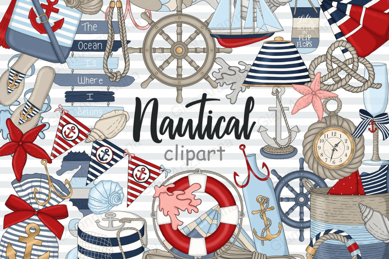 nautical-clipart-sailor-illustration-set