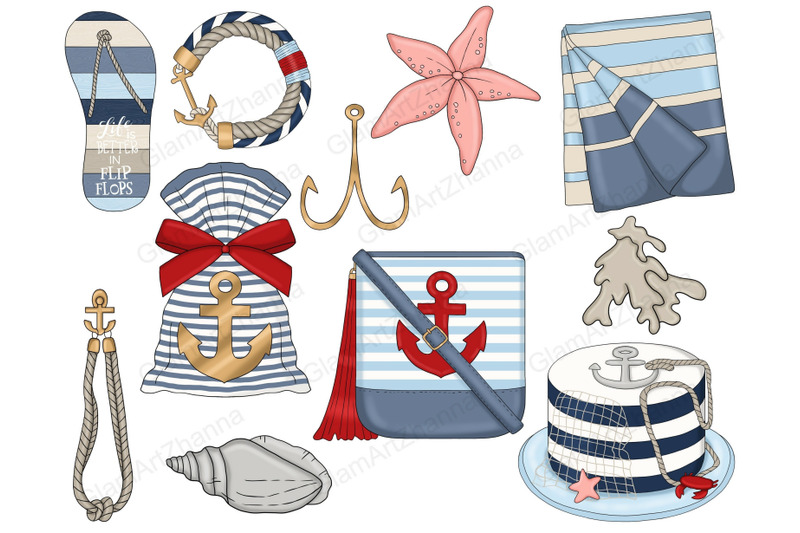 nautical-clipart-sailor-illustration-set