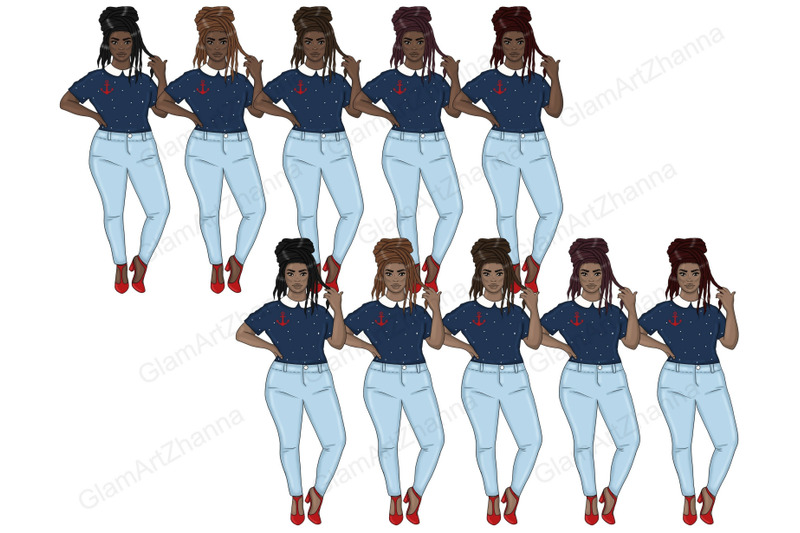 nautical-clipart-travel-girl-illustration-set