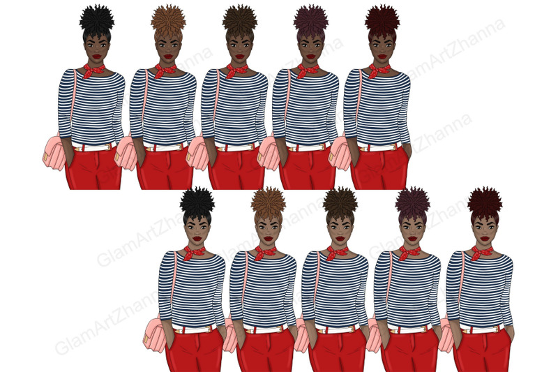 nautical-clipart-travel-girl-illustration-set