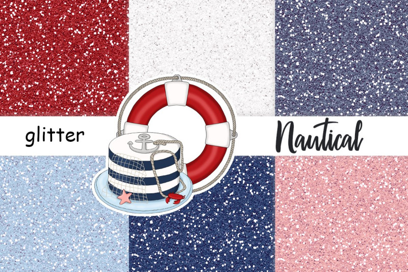 nautical-glitter-paper-red-and-blue-background