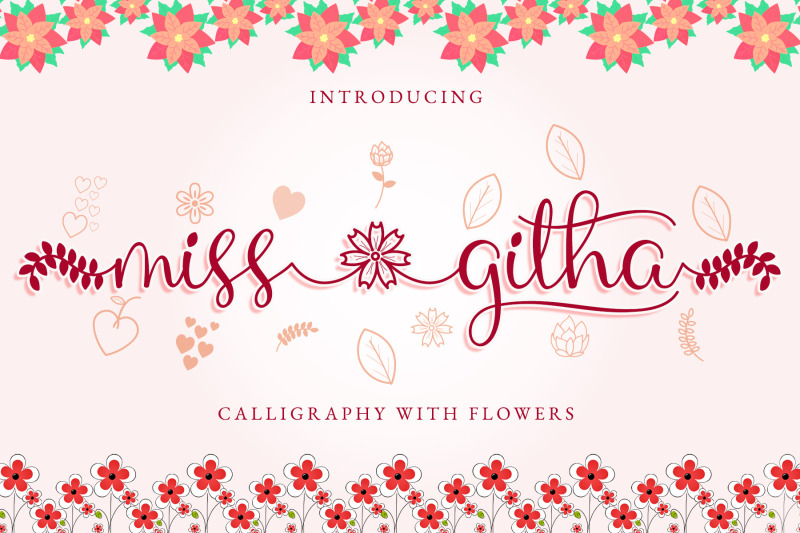 miss-githa-spring-font-with-floral-accent-and-tail