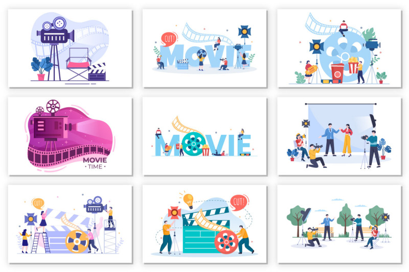 24-cinema-movie-theater-flat-design-illustration