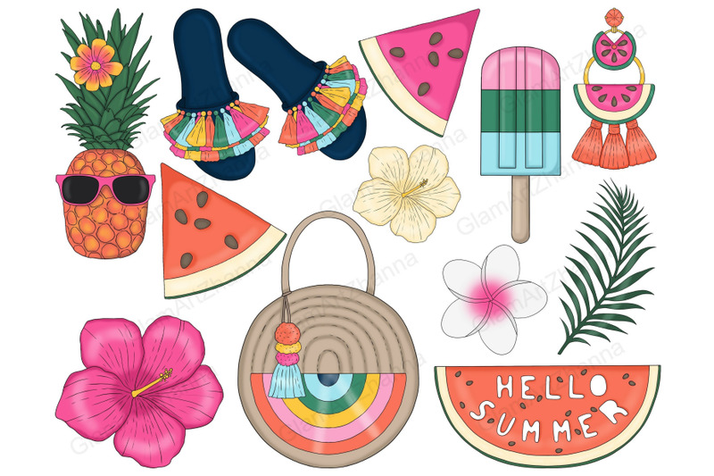 summer-clip-art-bundle-bright-planner-graphics