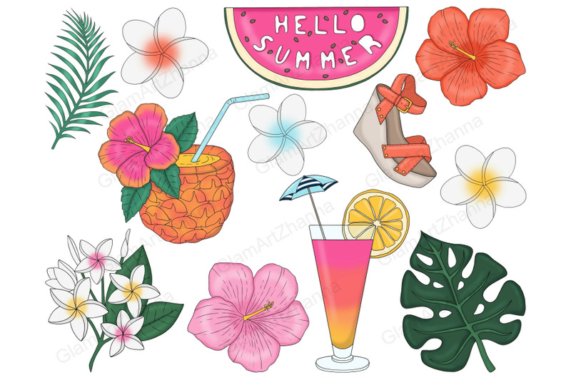 summer-clip-art-bundle-bright-planner-graphics