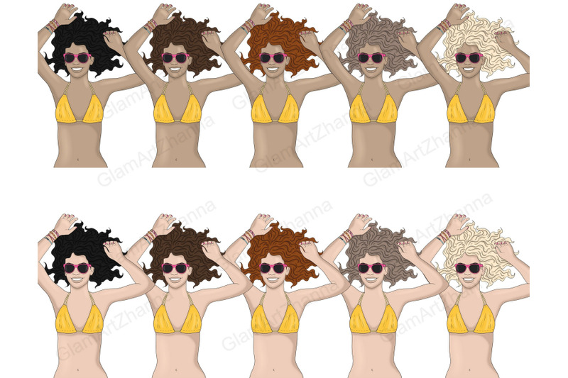 summer-girl-clipart-bikini-woman-illustration