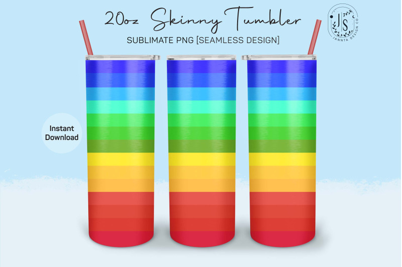 rainbow-stripes-color-20oz-tumbler-sublimation-wrap