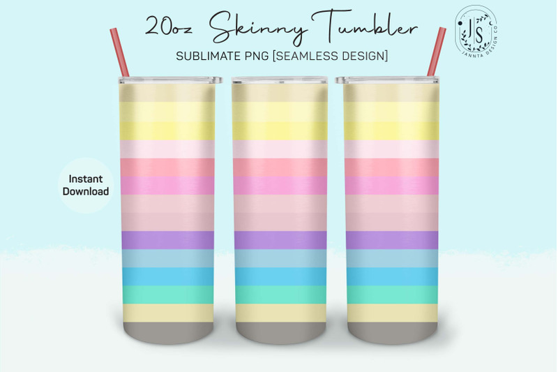 pastel-stripes-color-20oz-tumbler-sublimation-wrap