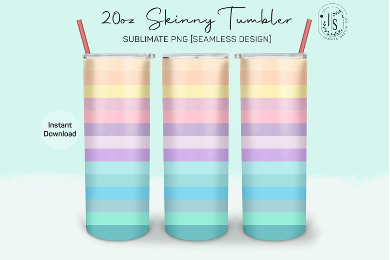 pastel-stripes-color-20oz-tumbler-sublimation-wrap