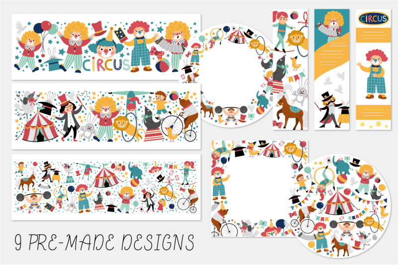circus-clipart-and-patterns-collection
