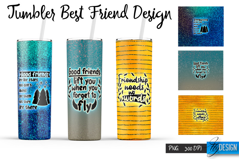 Best Friends Tumbler Wrap Tumbler 3 By Fly Design Thehungryjpeg