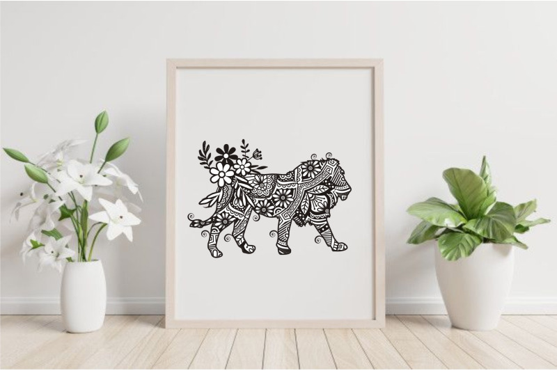 lion-mandala-paper-cut-amp-print-vector