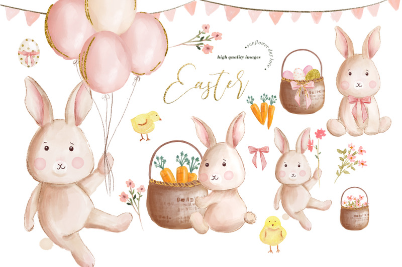 cute-easter-bunny-pink-balloons-clipart-bunnies-easter