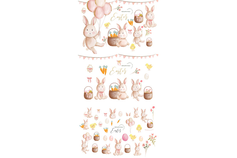 cute-easter-bunny-pink-balloons-clipart-bunnies-easter