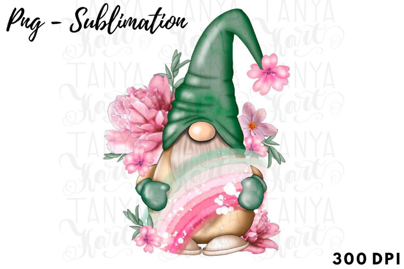 sublimation-design-rainbow-gnome