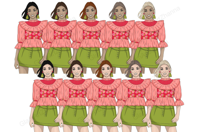 strawberry-girls-clipart