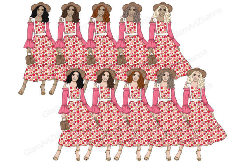 strawberry-girls-clipart