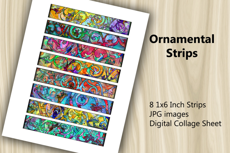 digital-collage-sheet-ornamental-strips