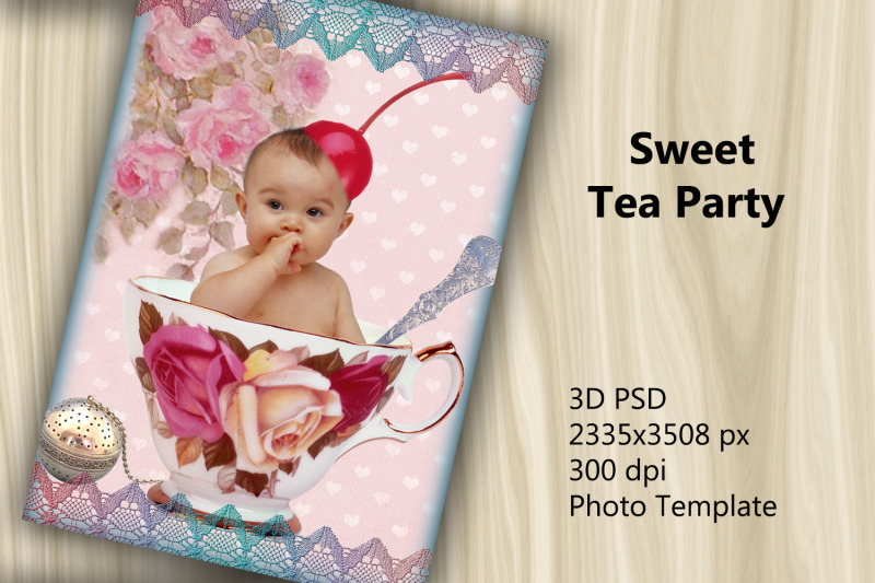 3d-psd-photo-template-sweet-tea-party