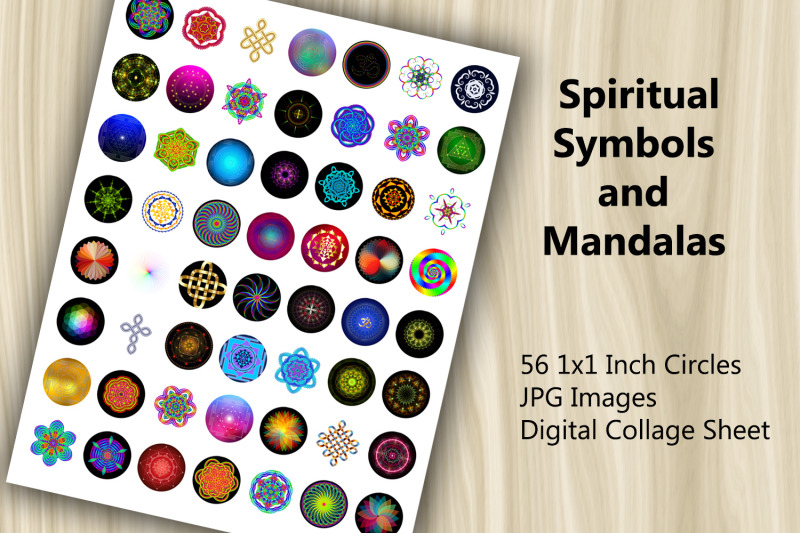 digital-collage-sheet-spiritual-symbols-and-mandalas