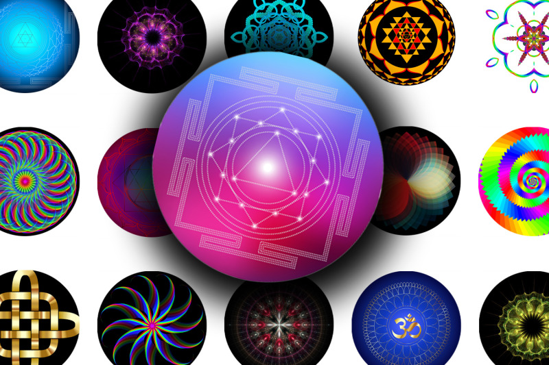 digital-collage-sheet-spiritual-symbols-and-mandalas