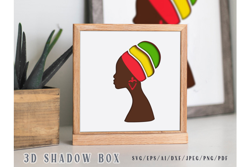 juneteenth-svg-black-african-girl-3d-shadow-box-svg