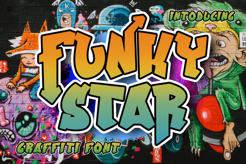 funky-star-graffiti-font