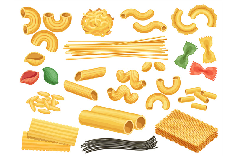 cartoon-wheat-pasta-products-noodles-fettuccine-and-black-spaghetti