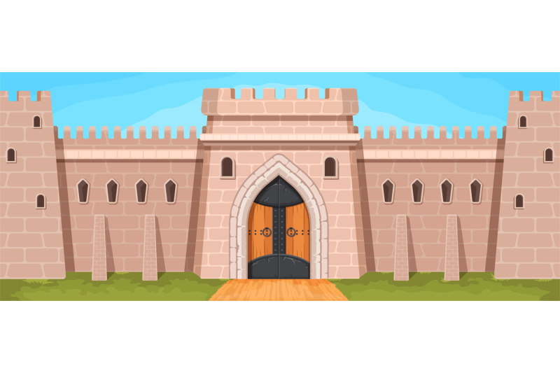 cartoon-medieval-kingdom-stone-wall-with-gates-and-towers-castle-or-t