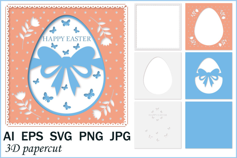 template-of-a-holiday-card-with-an-easter-egg-svg