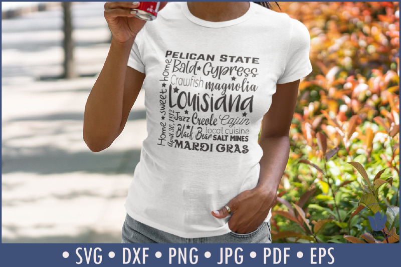 state-of-louisiana-cut-file-square-typography