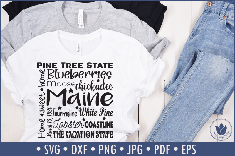 state-of-maine-cut-file-square-typography