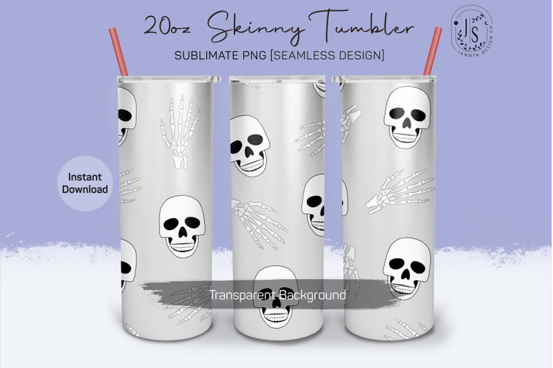 skulls-and-hand-bone-20oz-tumbler-sublimation-wraps