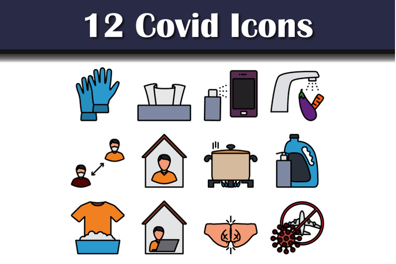 covid-icon-set