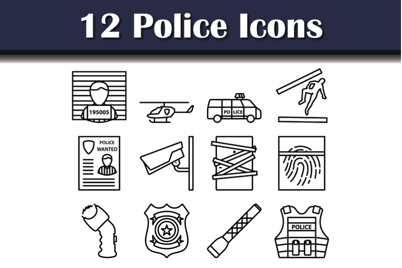 police-icon-set