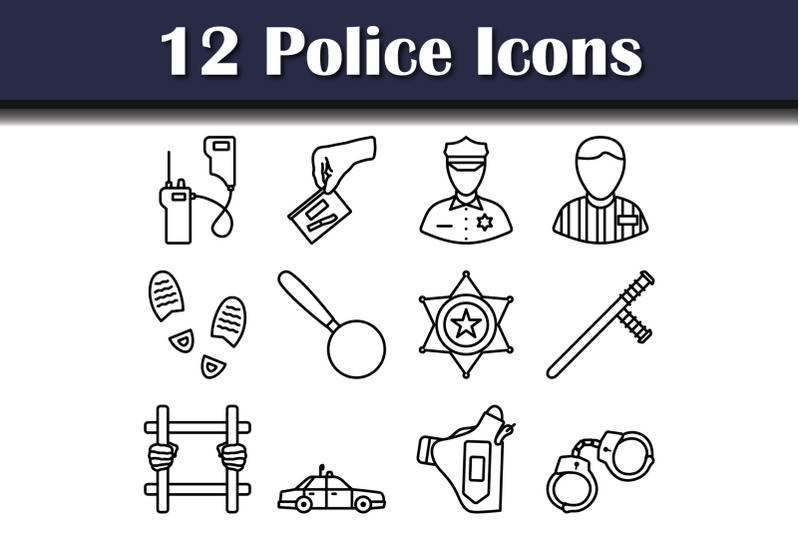 police-icon-set