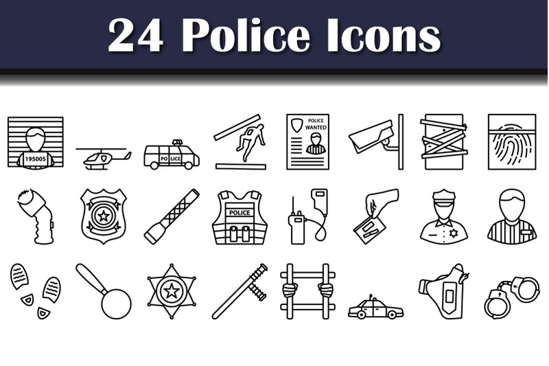 police-icon-set