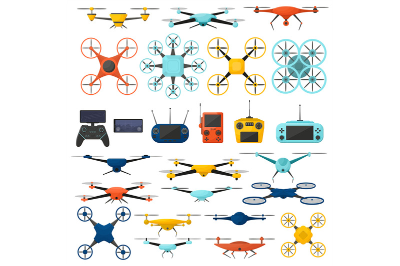 drone-technology-aerial-gadgets-unmanned-aerial-quadcopters-modern-m