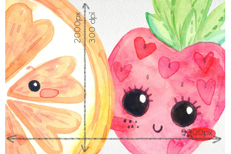 watercolor-cute-fruit-clipart