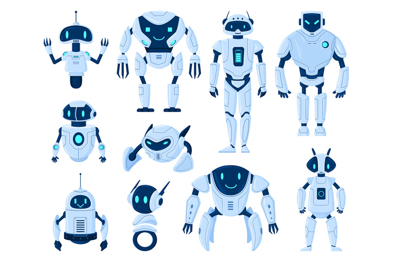 cartoon-robots-cyborg-machine-artificial-intelligence-characters-dig