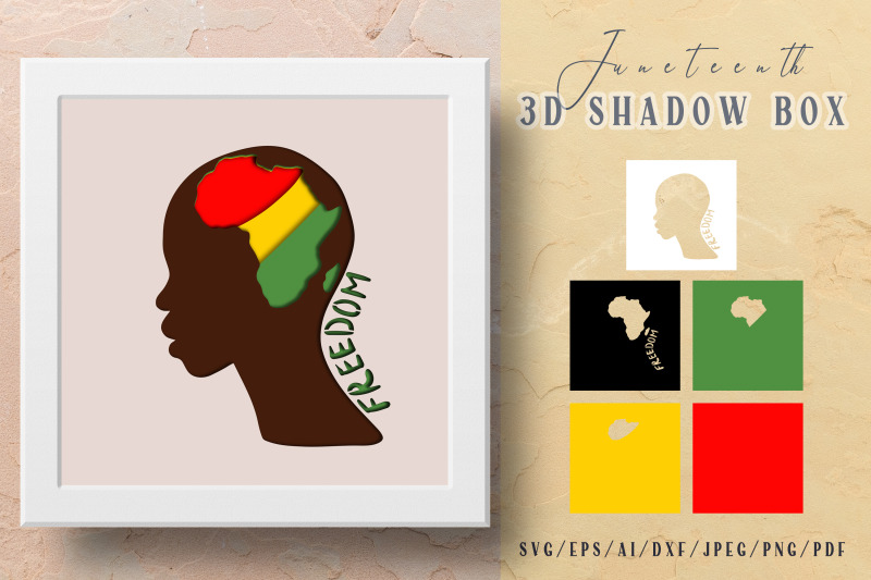 black-african-man-3d-shadow-box-svg-juneteenth-light-box